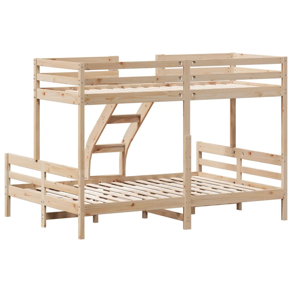 Letto a Castello 80x200/140x200 cm in Legno Massello di Pino 3207165