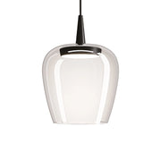 Zafferano Lampada a sospensione Bilia 230V LED 8W 2700K 645lm Vetro borosilicato soffiato Nero e Trasparente diametro 18 cm altezza 324 cm