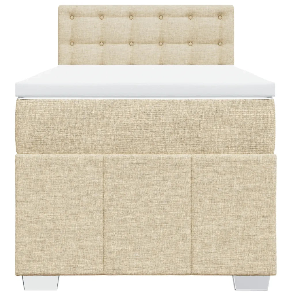 Giroletto a Molle con Materasso Crema 80x200 cm inTessuto 3289214