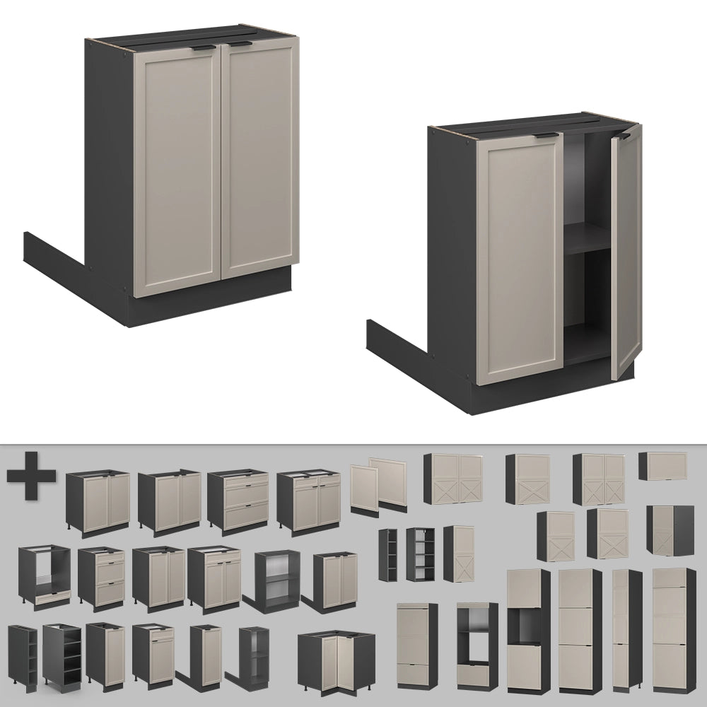 Vicco Isola cucina GrigioBeige 60 cm senza piano di lavoro