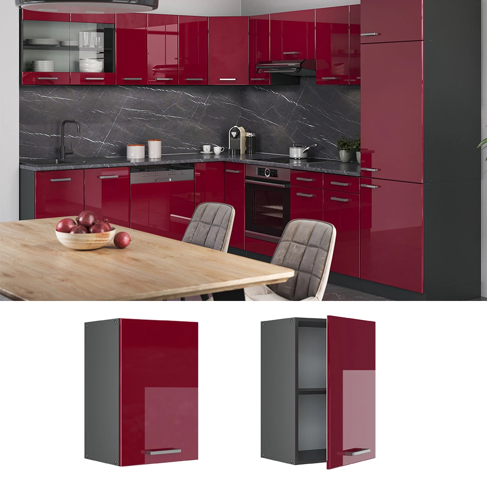 Vicco Pensile da cucina Rosso lucido 40 cm
