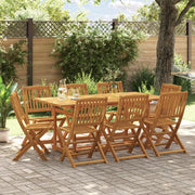 Set da Pranzo da Giardino 9pz 180x90x75cm Legno Massello Acacia 3321531