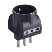 ADATTATORE TRIPLO 16A 2PR BIP E SCHUKO NERO FIG.11  25 PZ