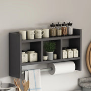 Cortale, Mensola 4 Ripiani, 64x15x35h cm Nero Antracite