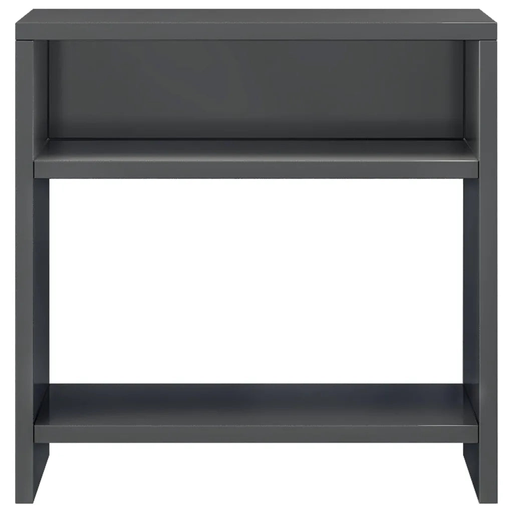 Comodino Grigio Lucido 40x30x40 cm in Legno Multistrato 800025