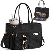 Borsa portatile, zaino per infermieri, borsa per libri, borsa per computer per scuola e viaggio - Borsa da ufficio, con contenitore per bottiglia da 1,2 litri, compartimento isolato, chiusura a zip e cinturino per spalla, borsa per ufficio.