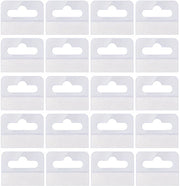 Tabbladen adesivi trasparenti in PVC, 200 pezzi, 4,5 x 4 cm, con fori per chiodi, autoadesivi