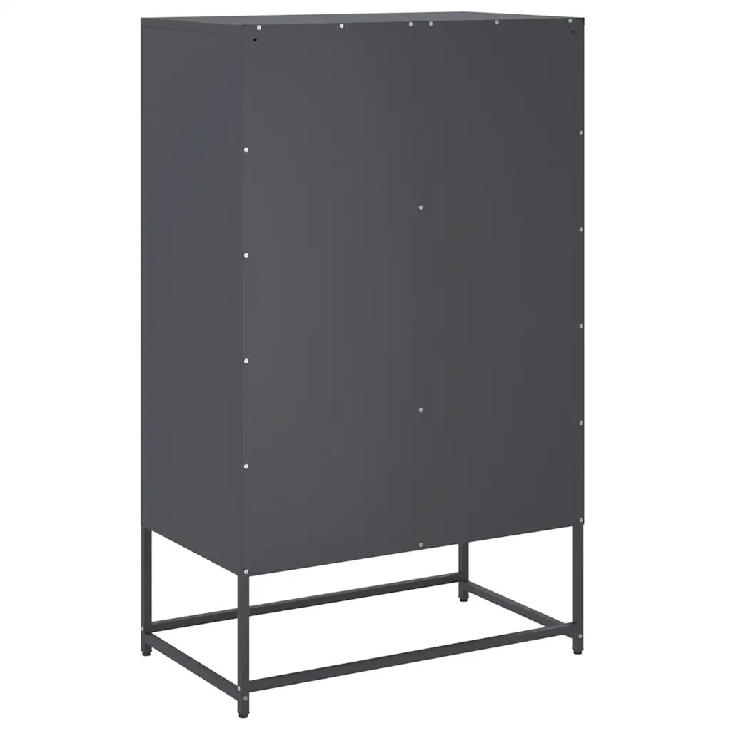 Credenza | Madia | Buffet da pranzo | Armadio da pranzo Antracite 68x39x111,5 cm Acciaio