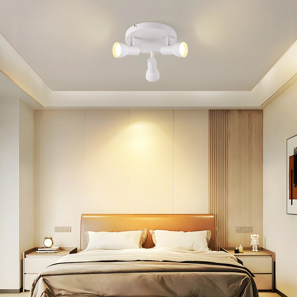 ZMH Faretto da soffitto bianchi 3 luci GU10 metallo design moderno girevoli senza lampadina