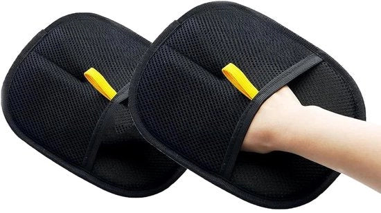 Gloves da Rimozione del Pelliccia di Animali - 2 pezzi - Manopole da Capelli di Animali Silenziose - Manopole da Capelli di Animali Riciclabili - Per la lavatura, rimozione del pelo e cura degli animali domestici