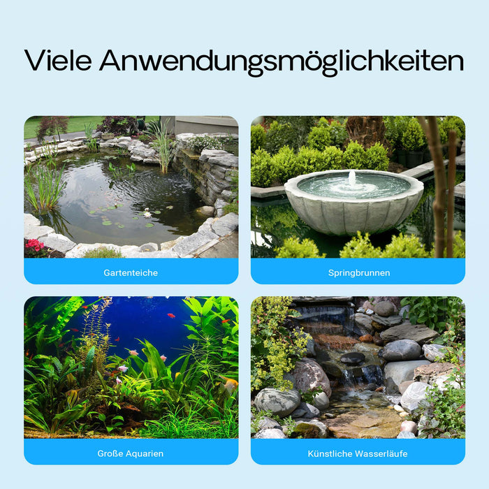 Pompa da laghetto CTF-3800 SuperECO 3600l/h 20W per circolazione e filtrazione acqua