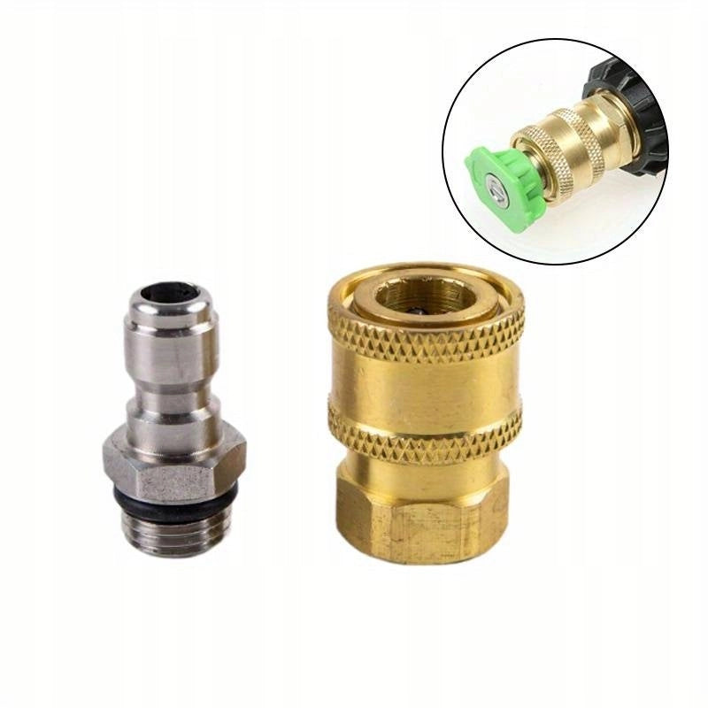 Adattatore per Montaggio Schiumogeno GZ 1/4" su Attacco Rapido 1/4" – Alluminio Resistente, Pressione Fino a 160 Bar