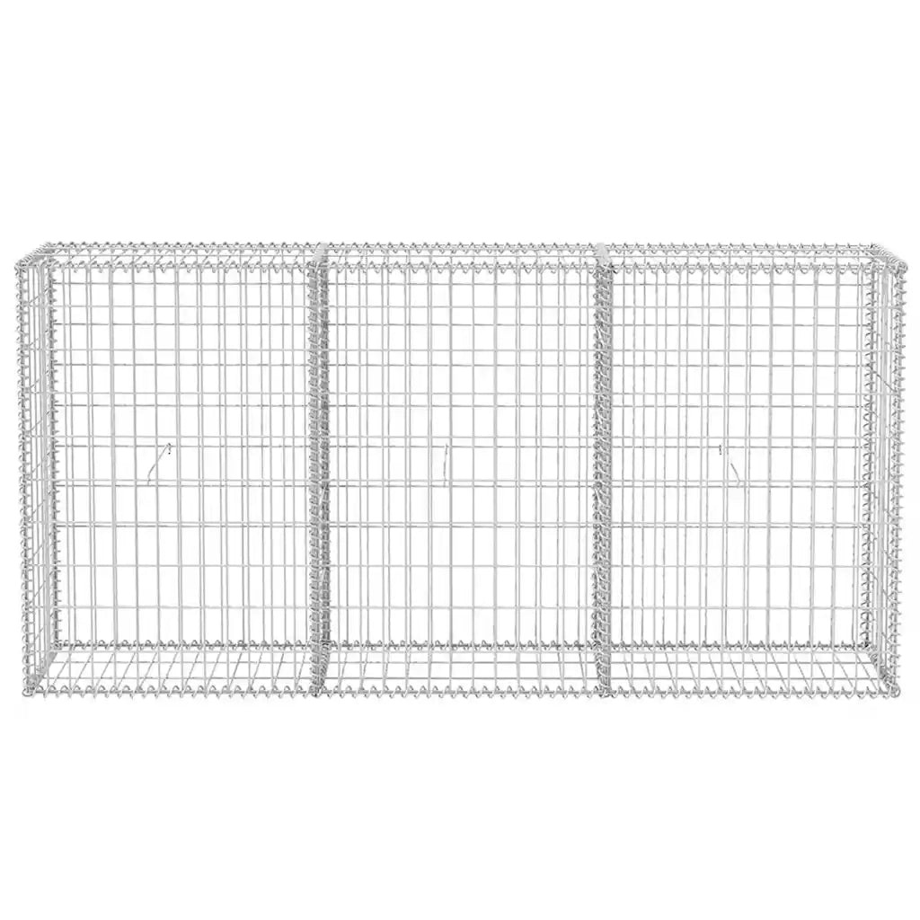 Gabbione in Rete in Acciaio Zincato 200x30x100 cm 142548