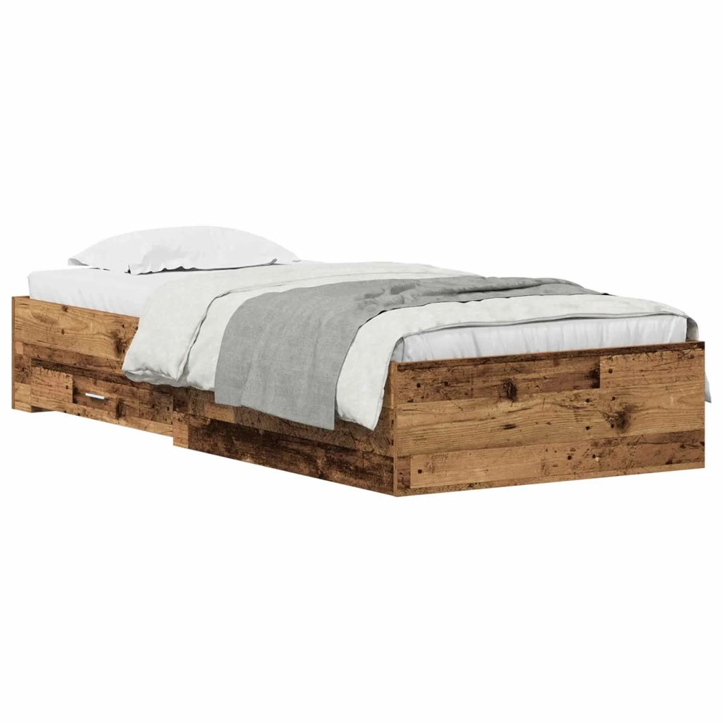 Struttura del letto Legno vecchio 90 x 190 cm Legno multistrato 3333990