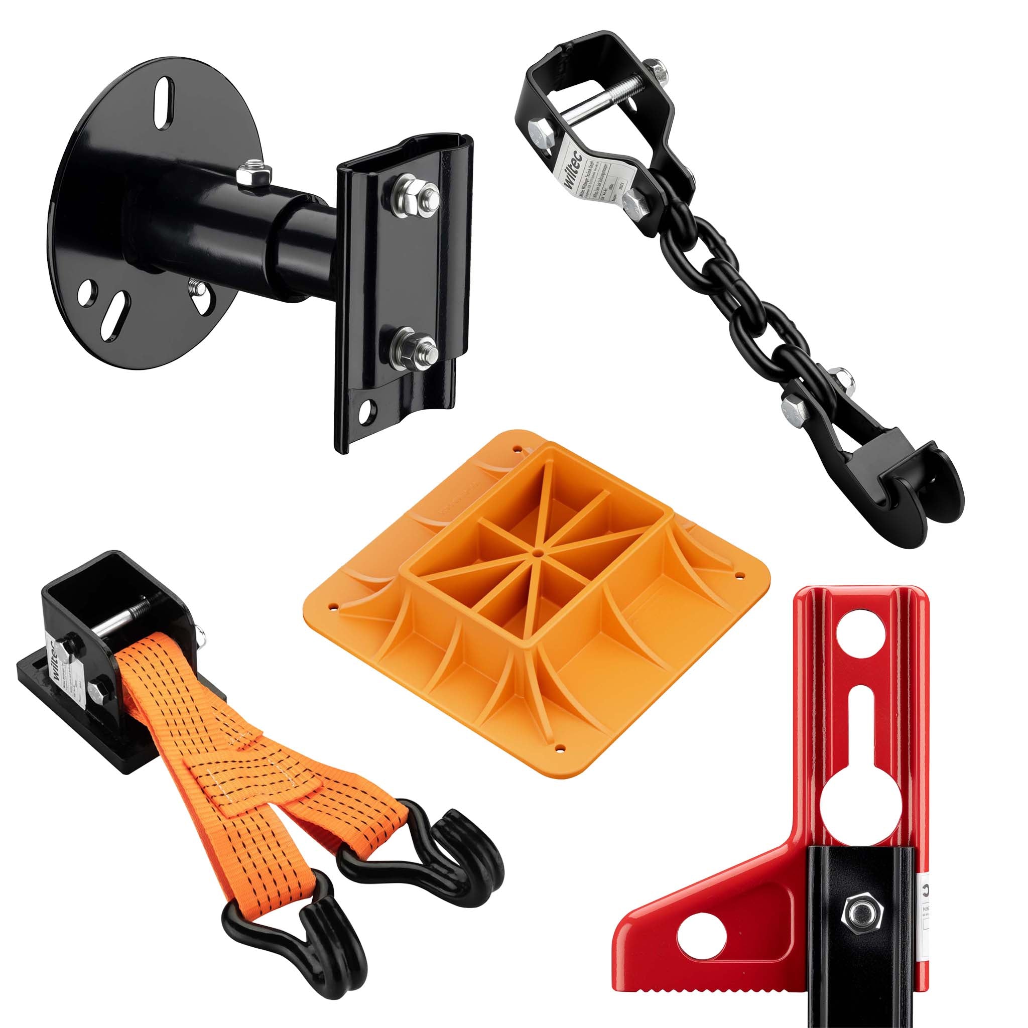 Farm Jack – Multi-Purpose Set for ATVs/Trailers, High Lift Jack for up to 3000 kg with Base Plate, Bumper Lift Attachment, Winch Clamp and Wheel Lifting Attachment