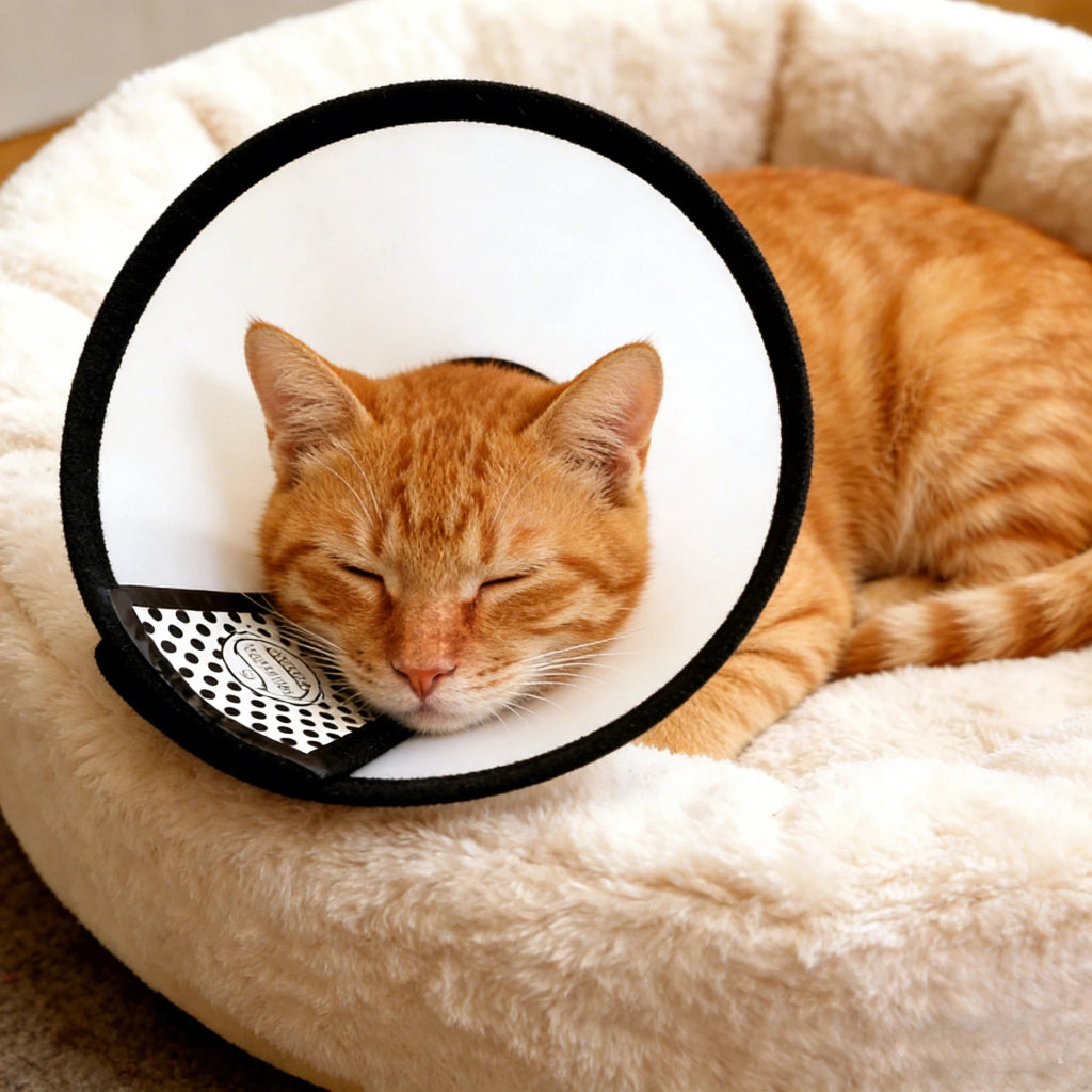 Collare Elisabettiano Regolabile per Cani Gatti ¨C Zephmum ¨C Nero