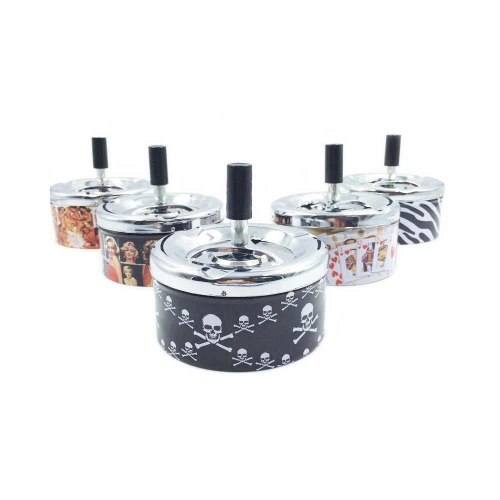 Trade Shop - Posacenere Portacenere Premi Girevole Ceneriera Antivento Diverse Fantasie -