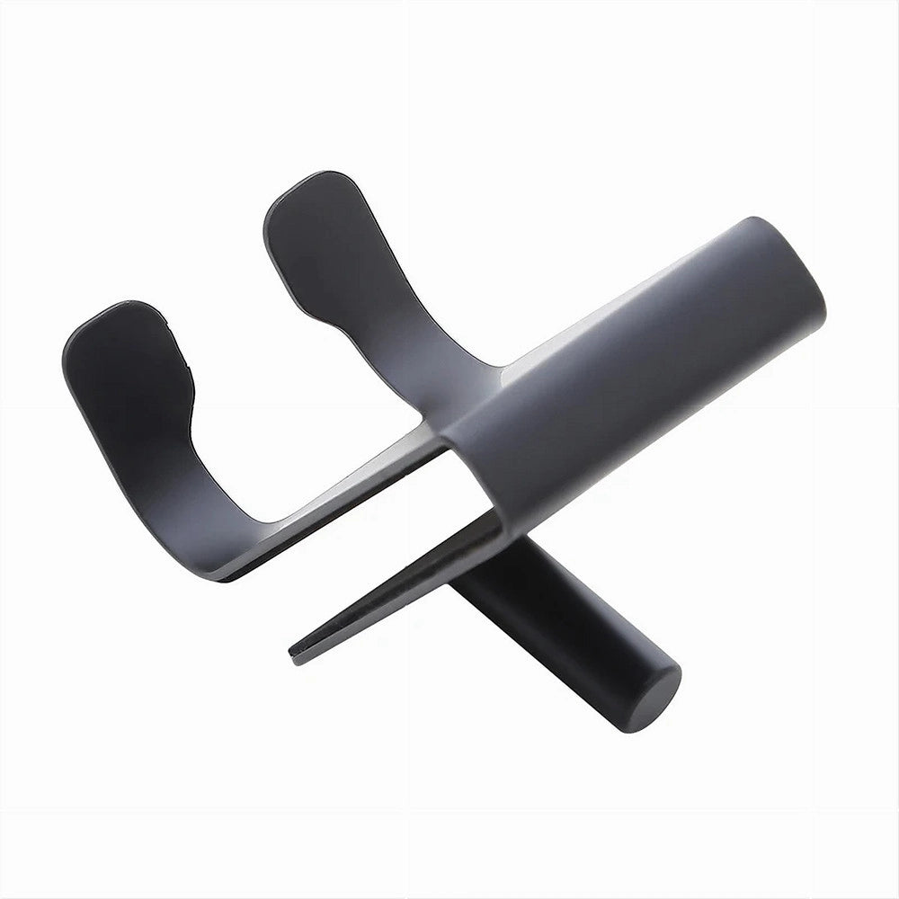 Trade Shop - Gancio Bifacciale Per Box Doccia 3 Ganci Accappatoio Tergivetro Bagno Nero 87773 -
