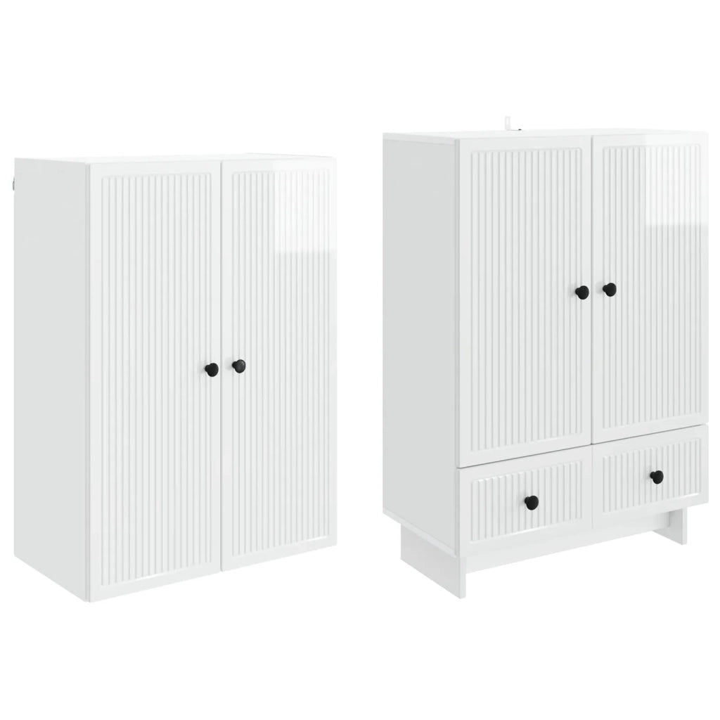 Set di armadi 2 pcs Bianco Lucido 66 x 34,5 x 95 cm 3416353
