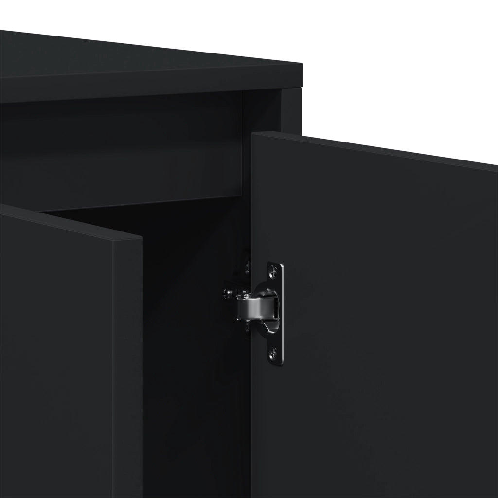 Credenza Nera Nero Legno ingegnerizzato 120 x 41 x 75 cm