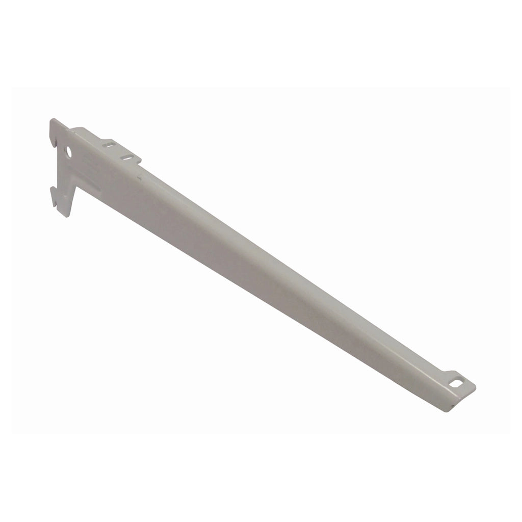 Reggimensole a 2 ganci angolate - 38 cm. - alluminio bianco