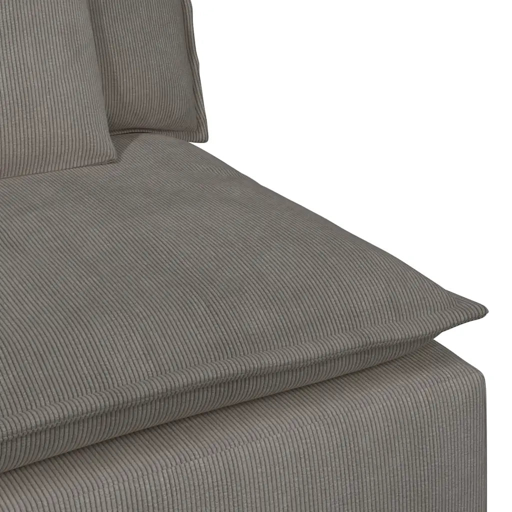 Modulo Centrale Divano Modulare con Cuscini Grigio Chiaro 100cm CFW3307404