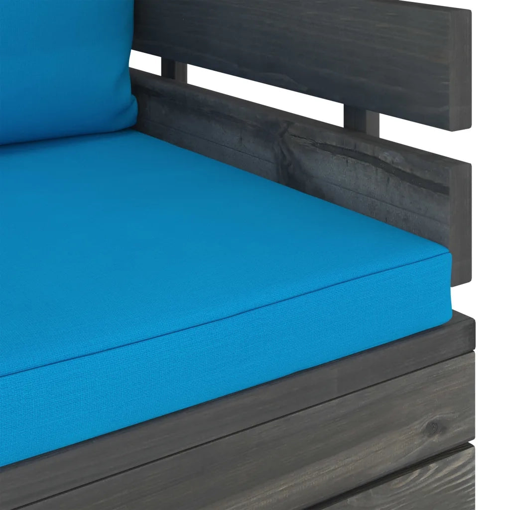 Poltrona da Giardino con Cuscini in Legno di Pino cod mxl 78669
