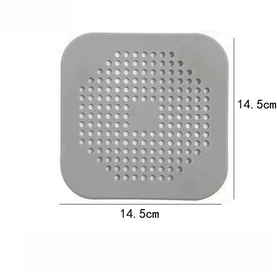 5 set di protezioni per scarico doccia, cappucci per scarico, protezioni per scarichi domestici, copri scarico, con morsetto, cappucci per scarico, adatti per bagno e cucina, grigio