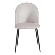 SEDIA BONNIE CON SEDUTA IN VELLUTO BEIGE STRUTTURA IN METALLO NERO DIMENSIONI 45X55X82 CM