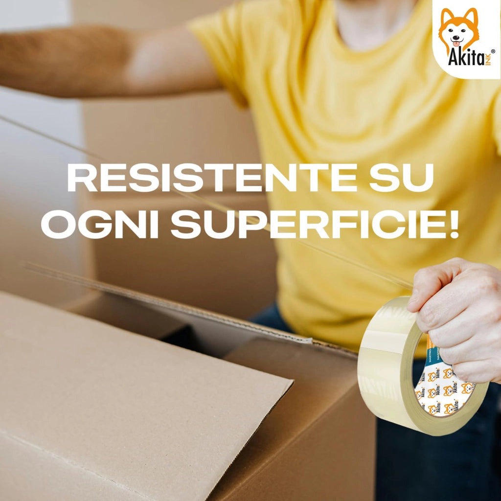 Akitaink Nastro adesivo pacchi imballaggi trasparente 12 pcs