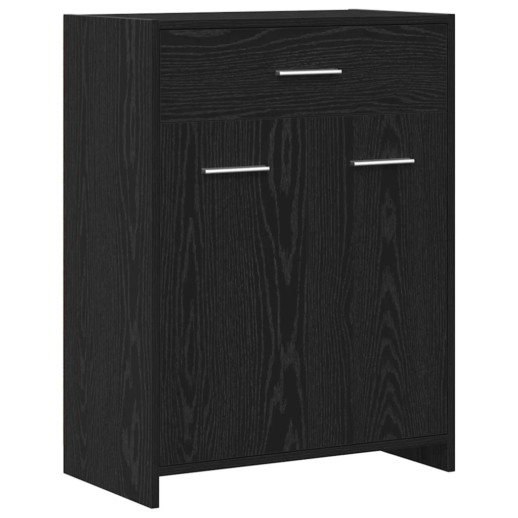 Mobile da Bagno Rovere Nero 60 x 33 x 80 cm Legno multistrato 862551