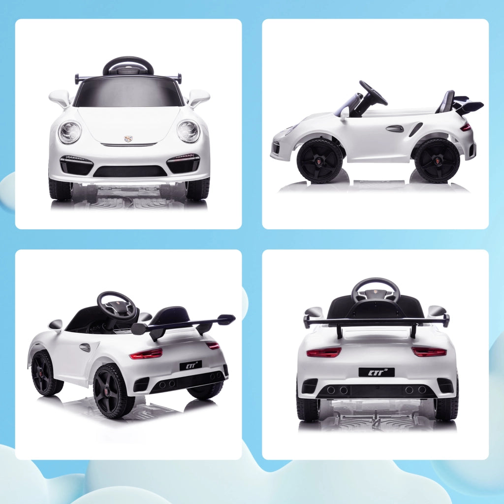 Auto Elettrica Bambini RUF CTR 3 Clubsport ¨C Xylo ¨C Bianco con Telecomando