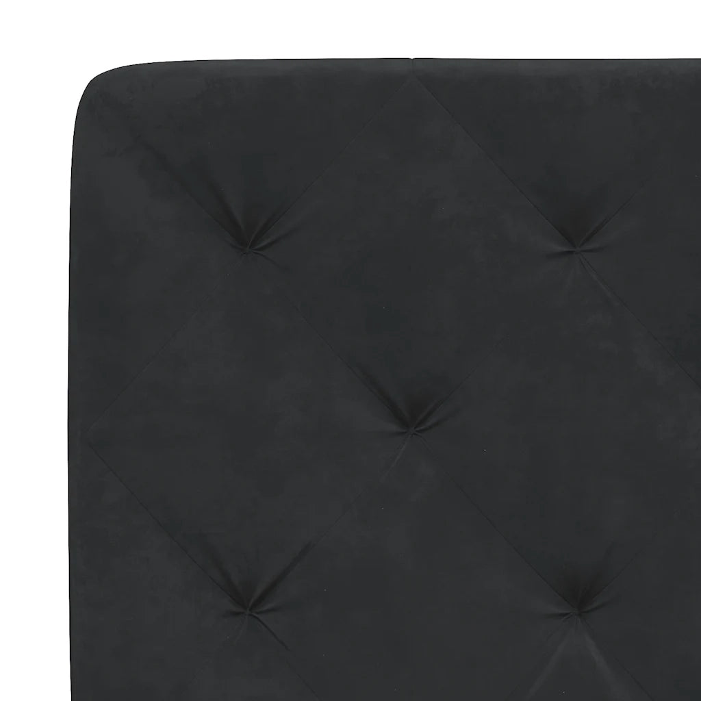 Giroletto senza Materasso Nero 100x200 cm in Velluto 3207907
