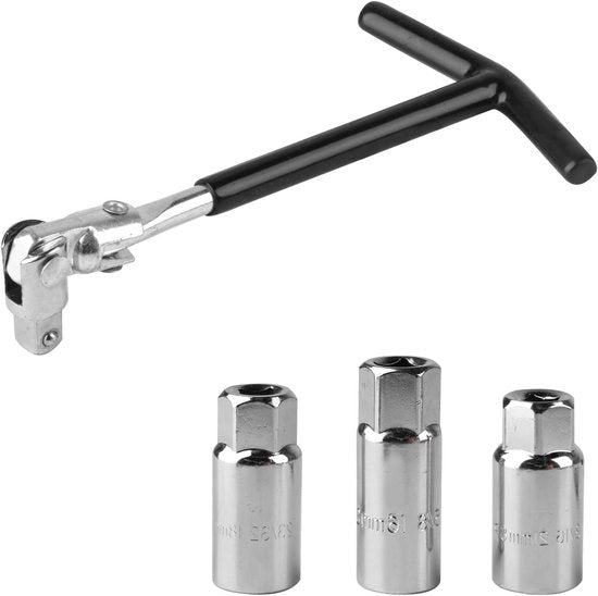 Set di chiavi a stella per candele 3/8 pollici - 4 pezzi - 16/18/21 mm - Auto Motociclo - Strumento di rimozione candele - Set di chiavi a stella