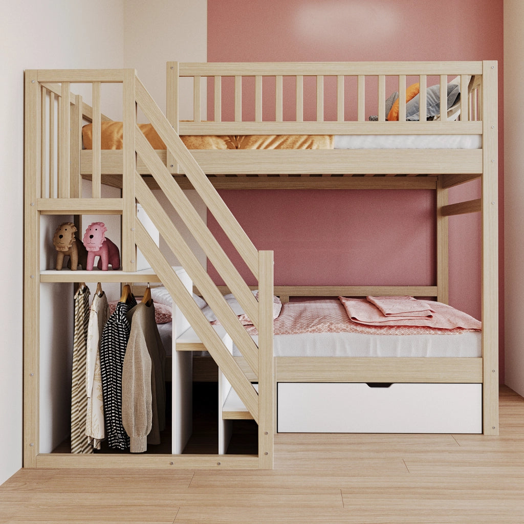 Letto a castello funzione contenitore legno 90x200 cm