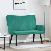 Sofa a Due Posti Turchese 115 x 61 x 87 cm Velluto 42028959