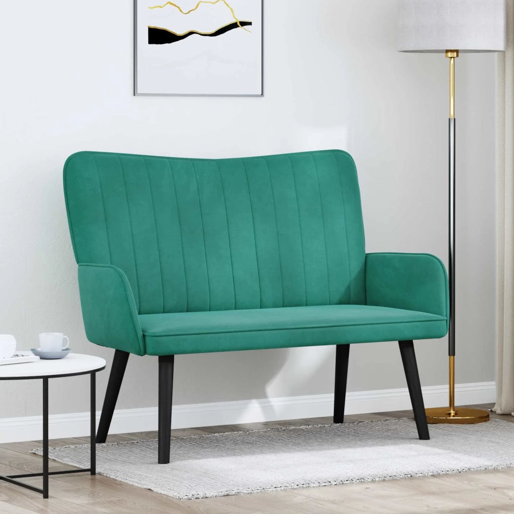 Sofa a Due Posti Turchese 115 x 61 x 87 cm Velluto 42028959