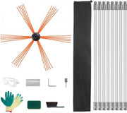 Set di spazzole per camino - 8M Spazzole per camino - inclusa 8 bacchette Spazzola per camino aperto - Nylon