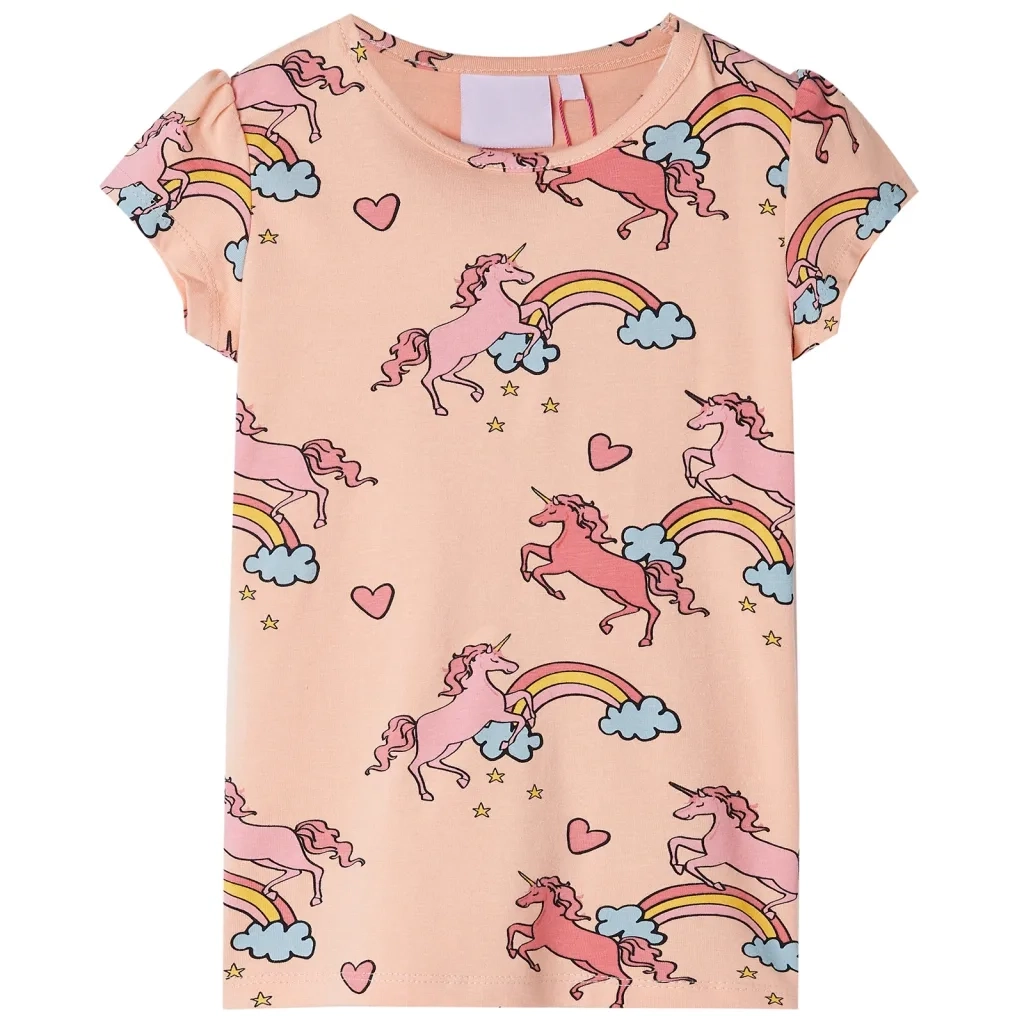 Pigiama da Bambina a Maniche Corte Arancione Chiaro 92 CFW9777769