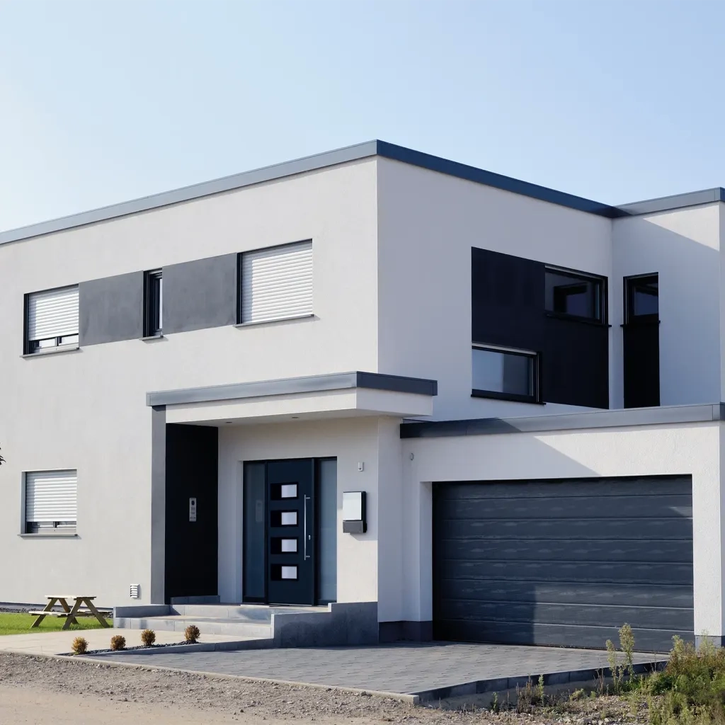Porta Ingresso Antracite 100x210 cm in Alluminio e PVCcod mxl 94058