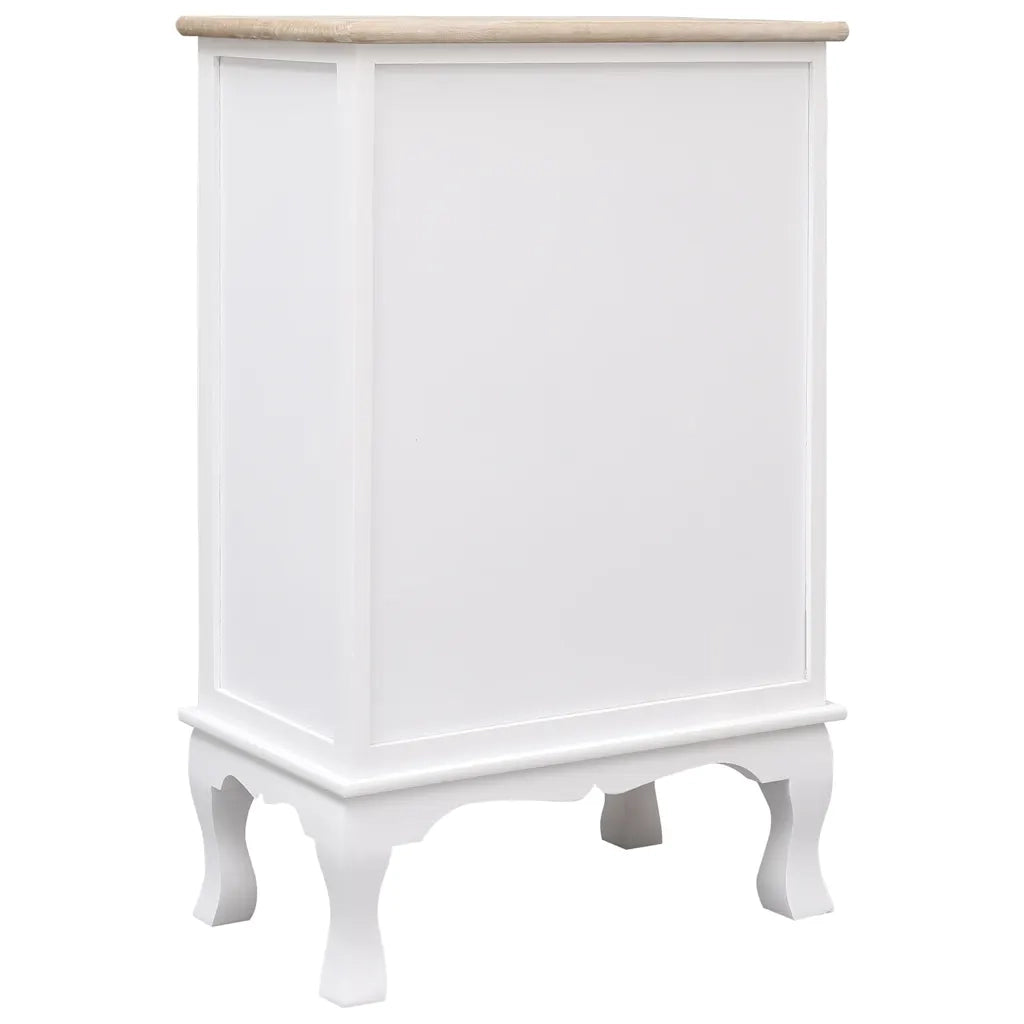 Cassettiera Bianca 50x30x80 cm in Legno 284181