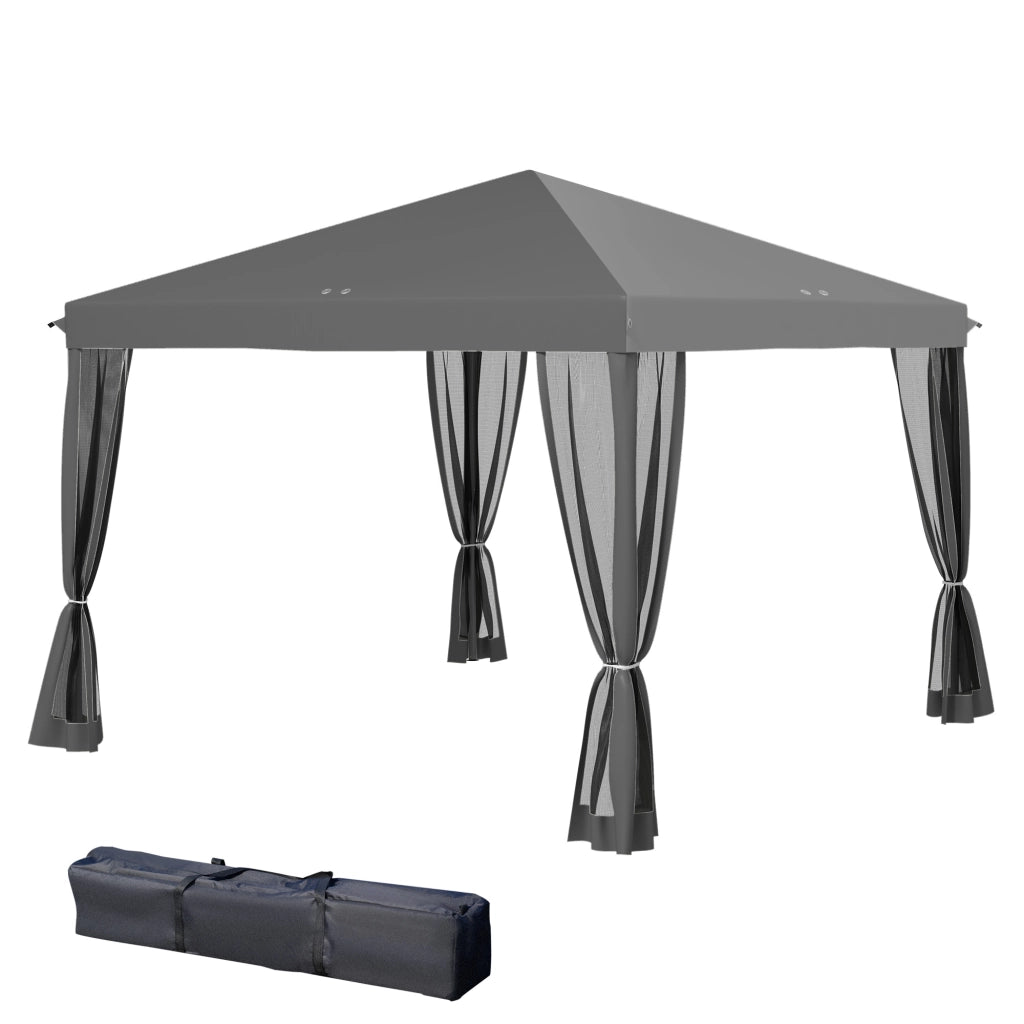 Gazebo Pieghevole 3x3m ¨C Xylo ¨C Grigio Chiaro con Pareti Laterali e Borsa