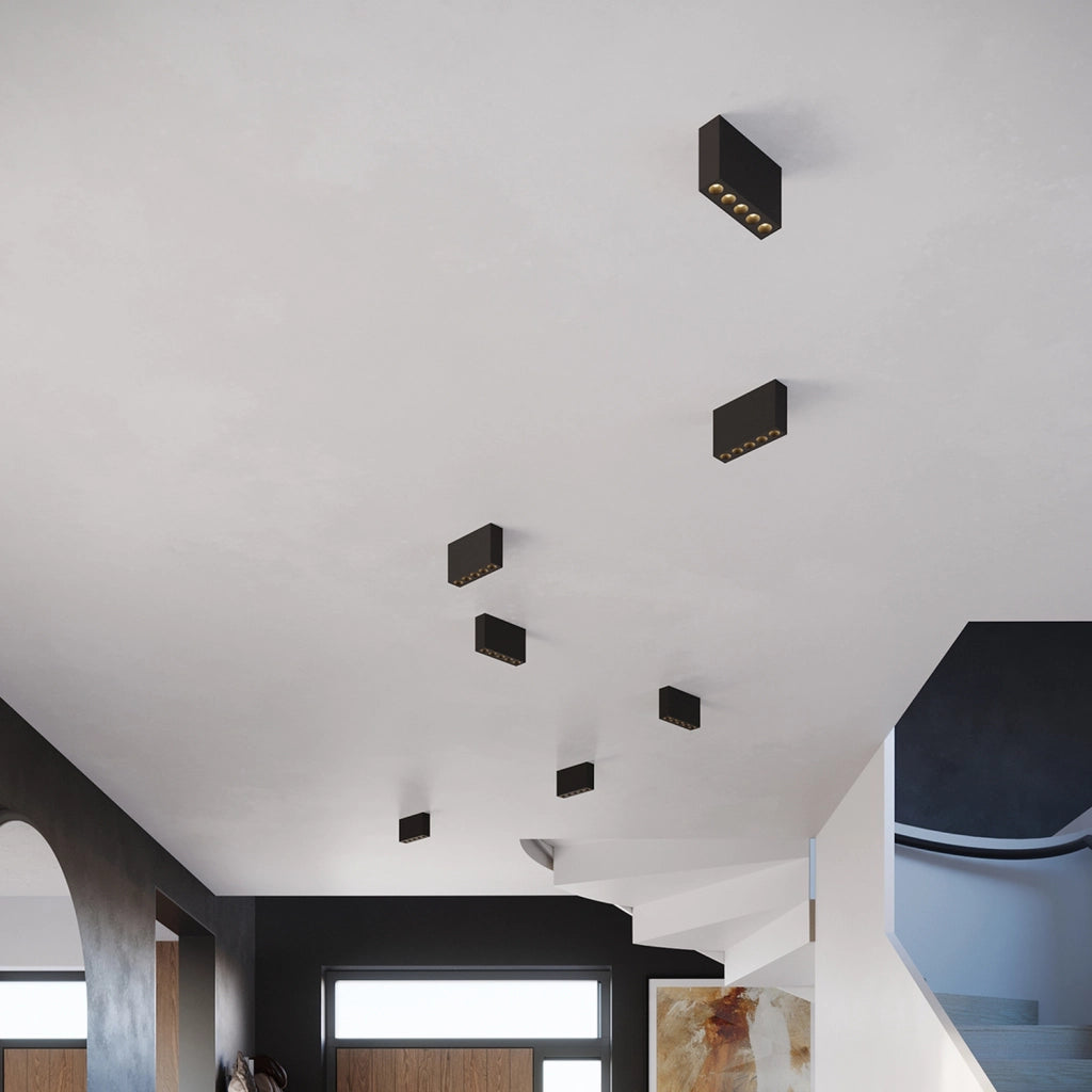 Spot soffitto rettangolare nero LED 11W 4000K Solana