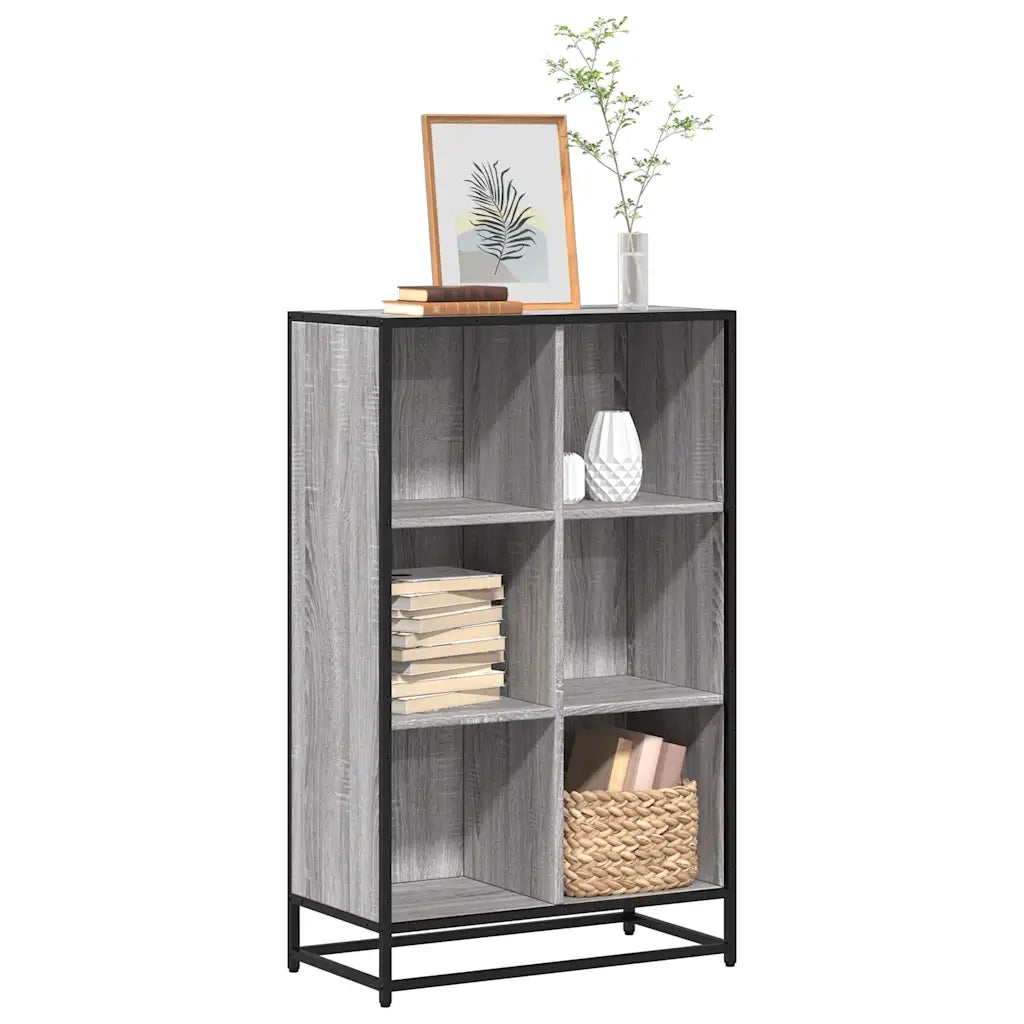 Libreria Grigio Sonoma 65,5x33x107,5 cm in Legno Multistrato 849162