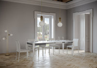 Tavolo Allungabile 120-224x90x80 cm Olanda Iron Bianco Frassino
