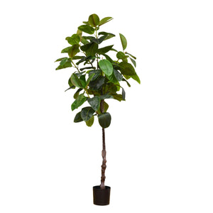Pianta Artificiale Real Touch Rubber Ficus 210 cm con Vaso
