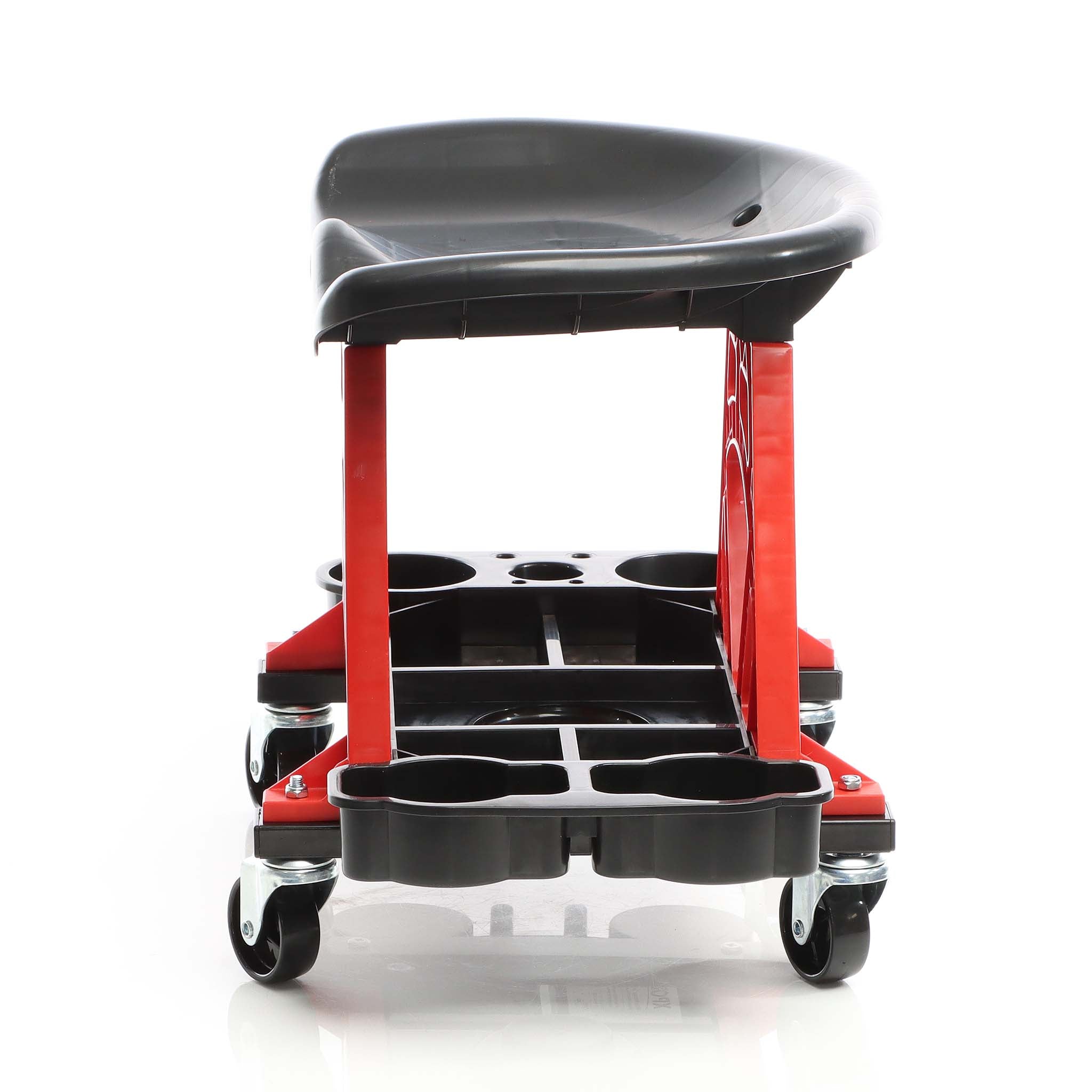 Sgabello per officina con ruote, sedile girevole a 360°, con portautensili, sgabello meccanico con portata fino a 150 kg