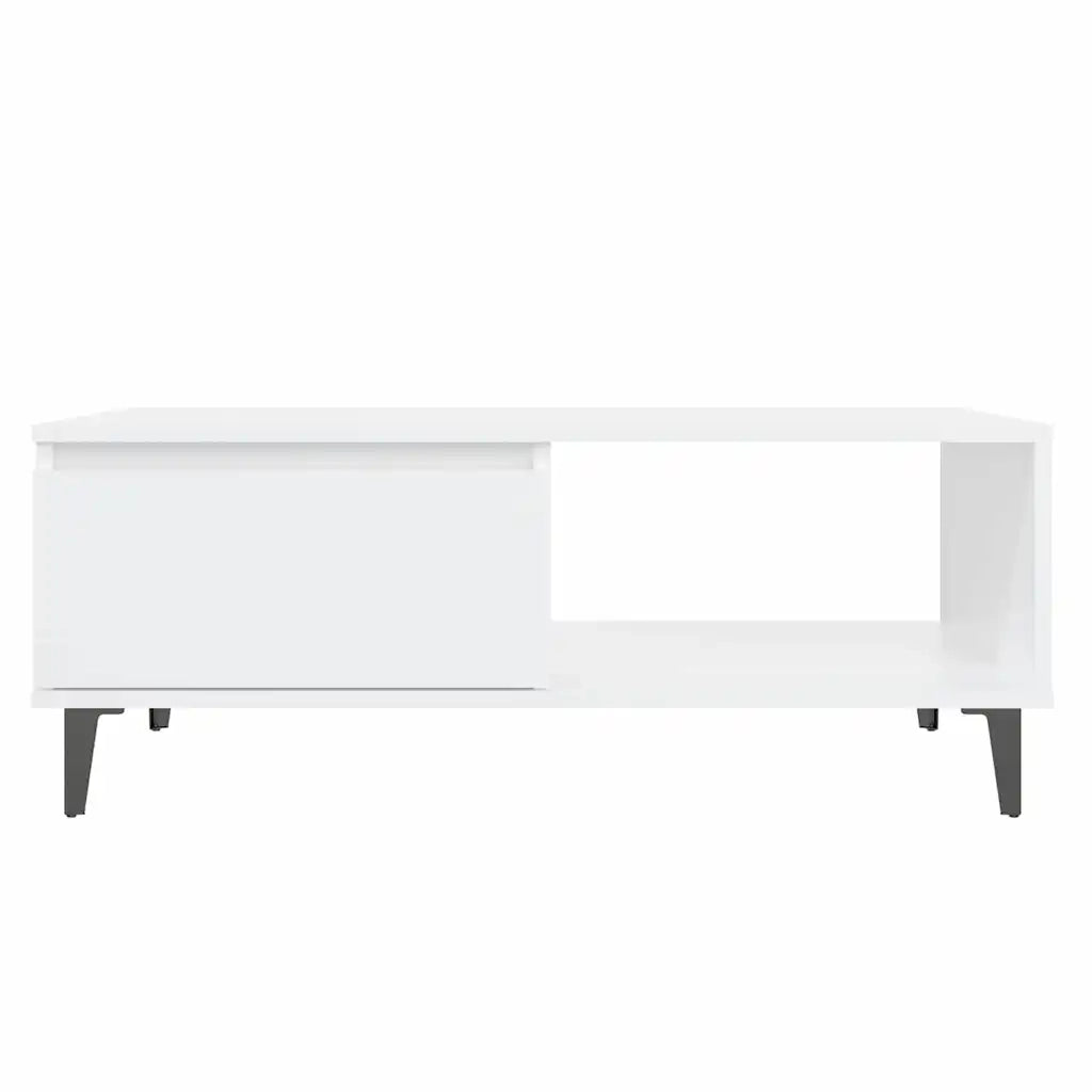 Tavolino da Salotto Bianco 90x60x35 cm in Truciolato cod mxl 29756
