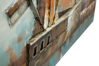 Dipinto su Tela Mulino a Vento 120x3,7x80 cm in Alluminio Plastica e Canvas