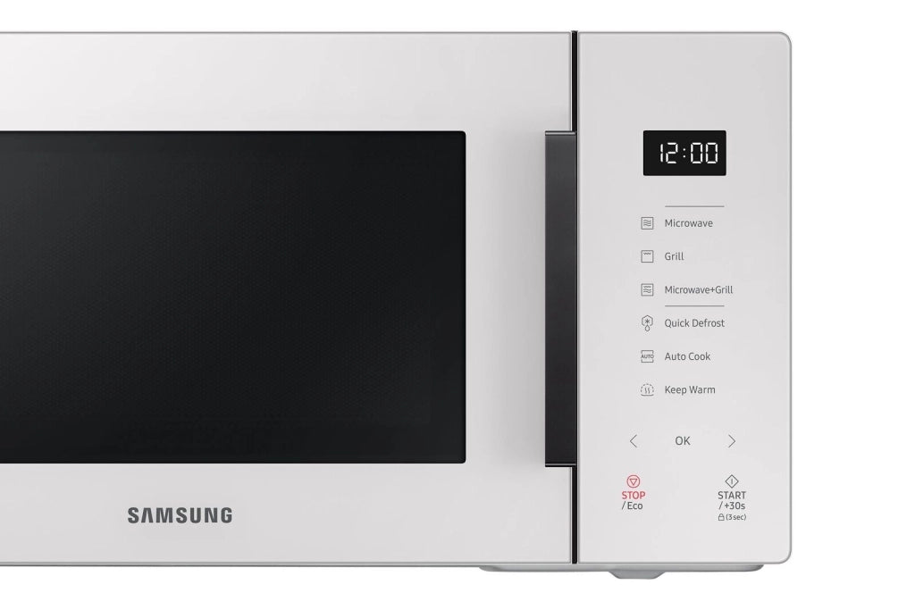 Samsung MG23T5018GE Forno a Microonde con Grill Capacita'23 Litri Potenza 800W Sistema TDS Quick defrost Cottura a Vapore Home Dessert Vaporiera Porcellana